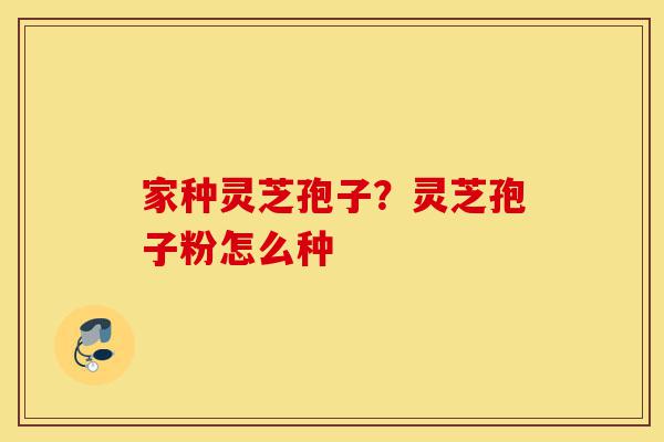 家种灵芝孢子?灵芝孢子粉怎么种-第1张图片-灵芝之家 家种灵芝孢子?灵芝孢子粉怎么种-第1张图片-灵芝之家