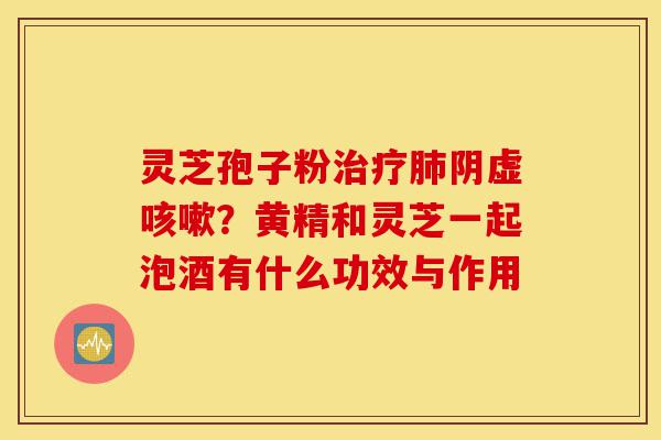 灵芝孢子粉治疗肺阴虚咳嗽?黄精和灵芝一起泡酒有什么功效与作用-第1张图片-灵芝之家 灵芝孢子粉治疗肺阴虚咳嗽?黄精和灵芝一起泡酒有什么功效与作用-第1张图片-灵芝之家