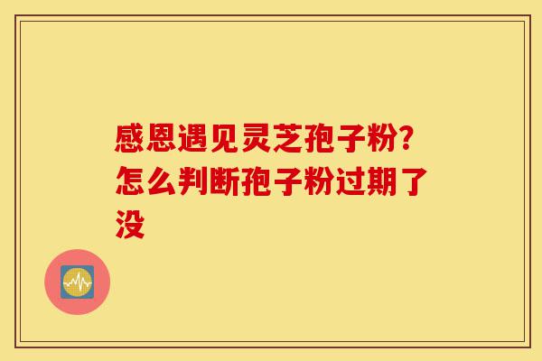 感恩遇见灵芝孢子粉？怎么判断孢子粉过期了没-第1张图片-灵芝之家