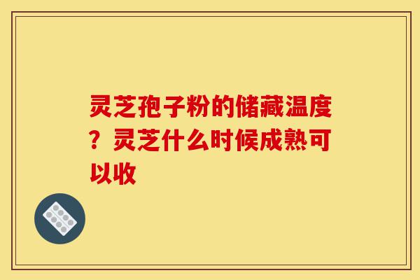 灵芝孢子粉的储藏温度?灵芝什么时候成熟可以收-第1张图片-灵芝之家 灵芝孢子粉的储藏温度?灵芝什么时候成熟可以收-第1张图片-灵芝之家