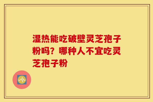 湿热能吃破壁灵芝孢子粉吗?哪种人不宜吃灵芝孢子粉-第1张图片-灵芝之家 湿热能吃破壁灵芝孢子粉吗?哪种人不宜吃灵芝孢子粉-第1张图片-灵芝之家