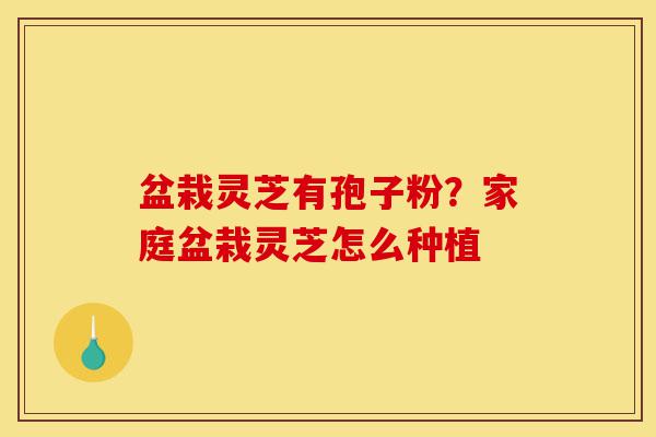盆栽灵芝有孢子粉?家庭盆栽灵芝怎么种植-第1张图片-灵芝之家 盆栽灵芝有孢子粉?家庭盆栽灵芝怎么种植-第1张图片-灵芝之家