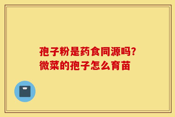 孢子粉是药食同源吗?微菜的孢子怎么育苗-第1张图片-灵芝之家 孢子粉是药食同源吗?微菜的孢子怎么育苗-第1张图片-灵芝之家
