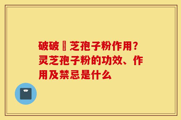 破破冡芝孢子粉作用?灵芝孢子粉的功效、作用及禁忌是什么-第1张图片-灵芝之家 破破冡芝孢子粉作用?灵芝孢子粉的功效、作用及禁忌是什么-第1张图片-灵芝之家