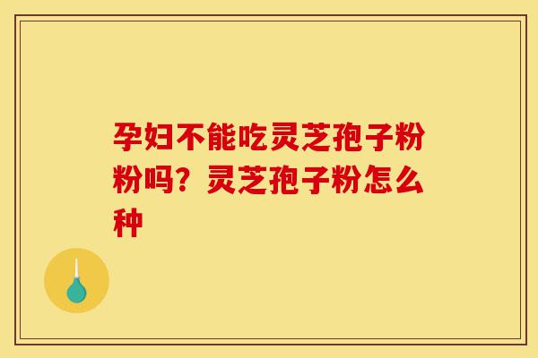 孕妇不能吃灵芝孢子粉粉吗?灵芝孢子粉怎么种-第1张图片-灵芝之家 孕妇不能吃灵芝孢子粉粉吗?灵芝孢子粉怎么种-第1张图片-灵芝之家