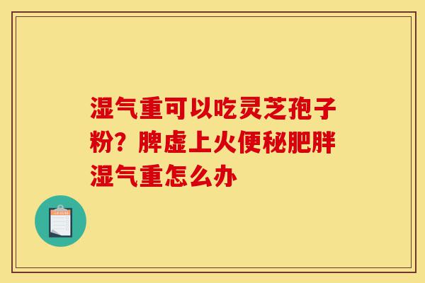 湿气重可以吃灵芝孢子粉?脾虚上火便秘肥胖湿气重怎么办-第1张图片-灵芝之家 湿气重可以吃灵芝孢子粉?脾虚上火便秘肥胖湿气重怎么办-第1张图片-灵芝之家