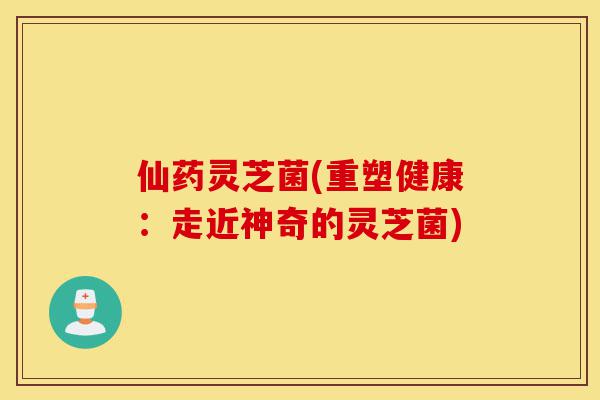 仙药灵芝菌(重塑健康：走近神奇的灵芝菌)-第1张图片-灵芝之家