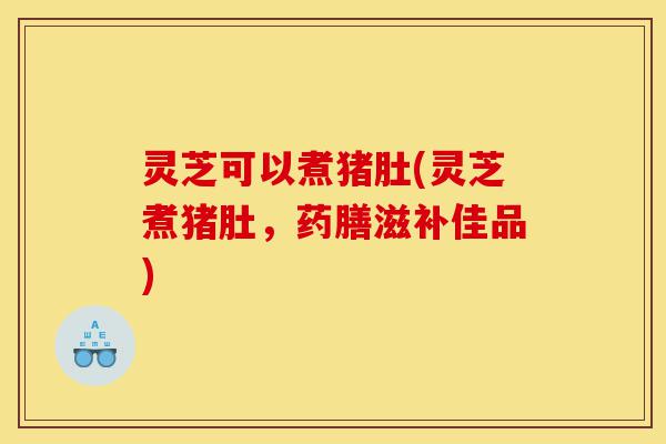 灵芝可以煮猪肚(灵芝煮猪肚，药膳滋补佳品)-第1张图片-灵芝之家