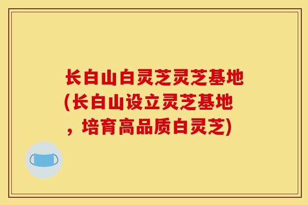 长白山白灵芝灵芝基地(长白山设立灵芝基地,培育高品质白灵芝)-第1张图片-灵芝之家 长白山白灵芝灵芝基地(长白山设立灵芝基地,培育高品质白灵芝)-第1张图片-灵芝之家