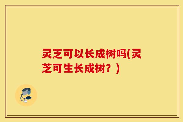 灵芝可以长成树吗(灵芝可生长成树?)-第1张图片-灵芝之家 灵芝可以长成树吗(灵芝可生长成树?)-第1张图片-灵芝之家