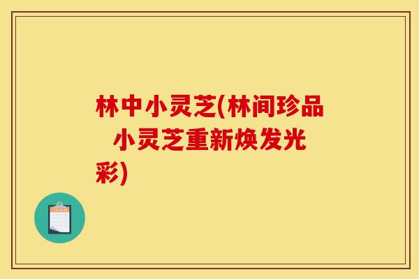 林中小灵芝(林间珍品 小灵芝重新焕发光彩)-第1张图片-灵芝之家 林中小灵芝(林间珍品 小灵芝重新焕发光彩)-第1张图片-灵芝之家