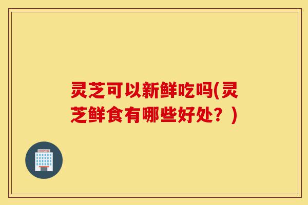 灵芝可以新鲜吃吗(灵芝鲜食有哪些好处?)-第1张图片-灵芝之家 灵芝可以新鲜吃吗(灵芝鲜食有哪些好处?)-第1张图片-灵芝之家