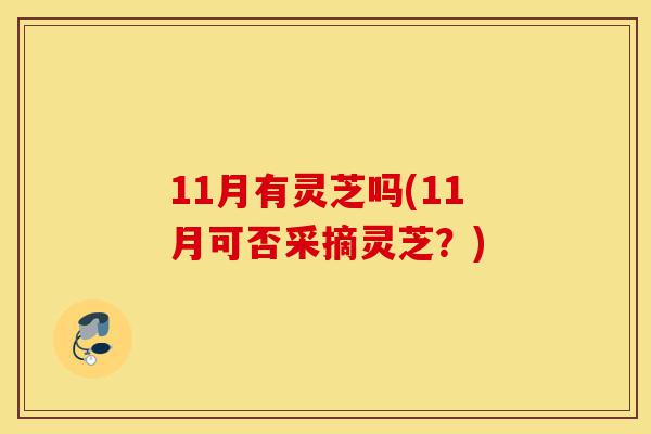 11月有灵芝吗(11月可否采摘灵芝?)-第1张图片-灵芝之家 11月有灵芝吗(11月可否采摘灵芝?)-第1张图片-灵芝之家