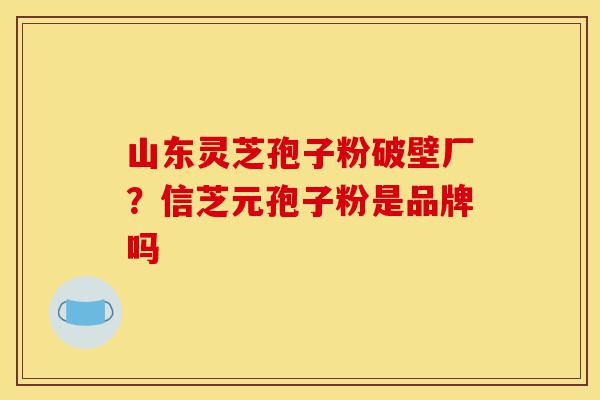 山东灵芝孢子粉破壁厂?信芝元孢子粉是品牌吗-第1张图片-灵芝之家 山东灵芝孢子粉破壁厂?信芝元孢子粉是品牌吗-第1张图片-灵芝之家