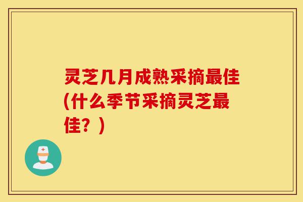 灵芝几月成熟采摘最佳(什么季节采摘灵芝最佳?)-第1张图片-灵芝之家 灵芝几月成熟采摘最佳(什么季节采摘灵芝最佳?)-第1张图片-灵芝之家