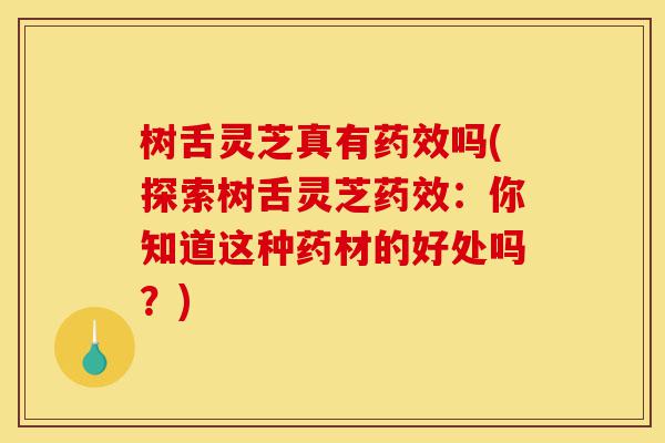 树舌灵芝真有药效吗(探索树舌灵芝药效:你知道这种药材的好处吗?)-第1张图片-灵芝之家 树舌灵芝真有药效吗(探索树舌灵芝药效:你知道这种药材的好处吗?)-第1张图片-灵芝之家
