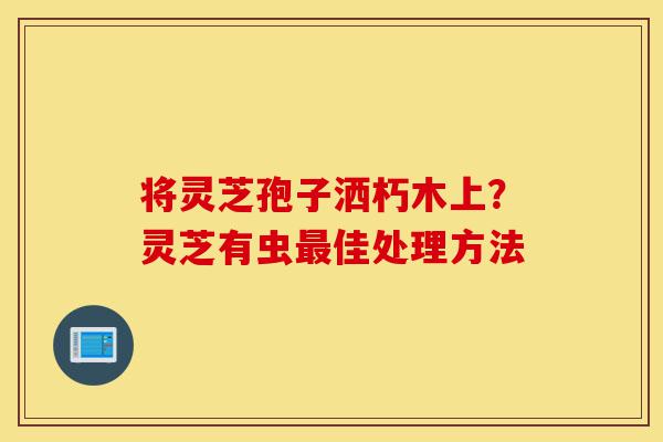 将灵芝孢子洒朽木上？灵芝有虫最佳处理方法-第1张图片-灵芝之家