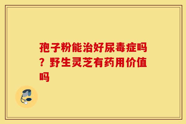 孢子粉能治好尿毒症吗?野生灵芝有药用价值吗-第1张图片-灵芝之家 孢子粉能治好尿毒症吗?野生灵芝有药用价值吗-第1张图片-灵芝之家