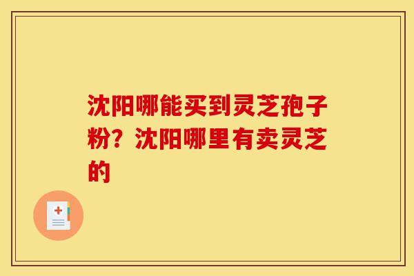 沈阳哪能买到灵芝孢子粉?沈阳哪里有卖灵芝的-第1张图片-灵芝之家 沈阳哪能买到灵芝孢子粉?沈阳哪里有卖灵芝的-第1张图片-灵芝之家