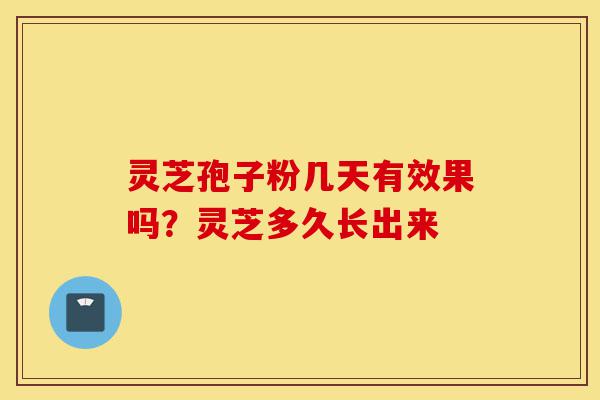 灵芝孢子粉几天有效果吗?灵芝多久长出来-第1张图片-灵芝之家 灵芝孢子粉几天有效果吗?灵芝多久长出来-第1张图片-灵芝之家