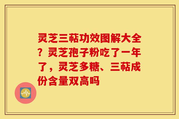 灵芝三萜功效图解大全？灵芝孢子粉吃了一年了，灵芝多糖、三萜成份含量双高吗-第1张图片-灵芝之家