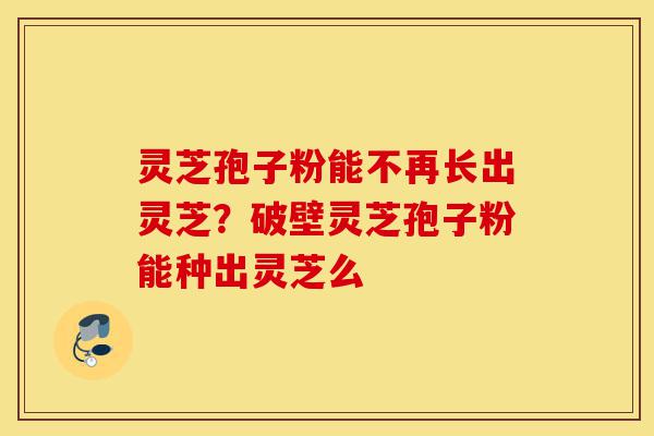 灵芝孢子粉能不再长出灵芝?破壁灵芝孢子粉能种出灵芝么-第1张图片-灵芝之家 灵芝孢子粉能不再长出灵芝?破壁灵芝孢子粉能种出灵芝么-第1张图片-灵芝之家