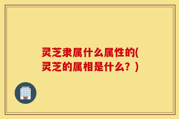 灵芝隶属什么属性的(灵芝的属相是什么?)-第1张图片-灵芝之家 灵芝隶属什么属性的(灵芝的属相是什么?)-第1张图片-灵芝之家