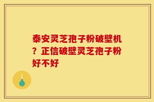 泰安灵芝孢子粉破壁机？正信破壁灵芝孢子粉好不好-第1张图片-灵芝之家