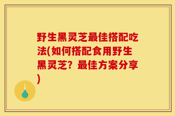 野生黑灵芝最佳搭配吃法(如何搭配食用野生黑灵芝?最佳方案分享)-第1张图片-灵芝之家 野生黑灵芝最佳搭配吃法(如何搭配食用野生黑灵芝?最佳方案分享)-第1张图片-灵芝之家