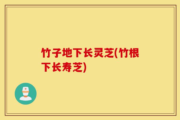 竹子地下长灵芝(竹根下长寿芝)-第1张图片-灵芝之家 竹子地下长灵芝(竹根下长寿芝)-第1张图片-灵芝之家
