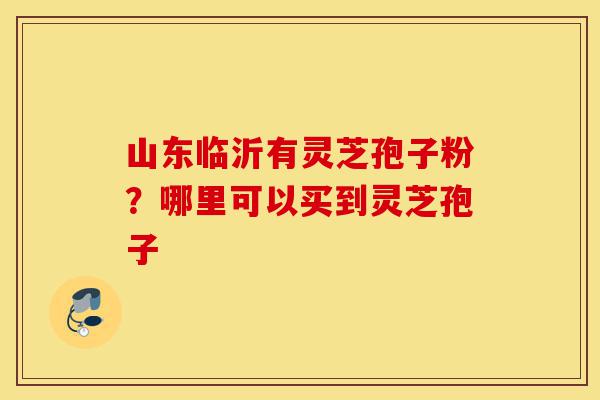 山东临沂有灵芝孢子粉？哪里可以买到灵芝孢子-第1张图片-灵芝之家