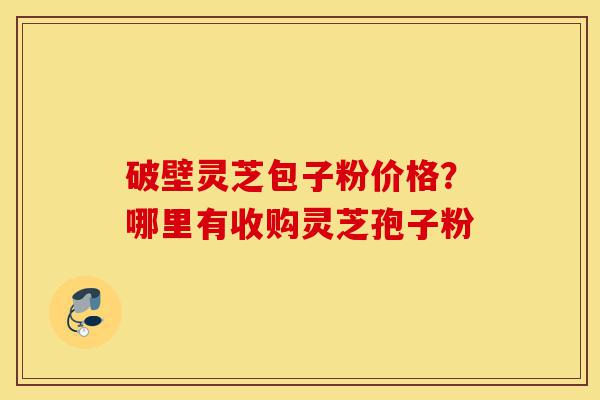 破壁灵芝包子粉价格？哪里有收购灵芝孢子粉-第1张图片-灵芝之家