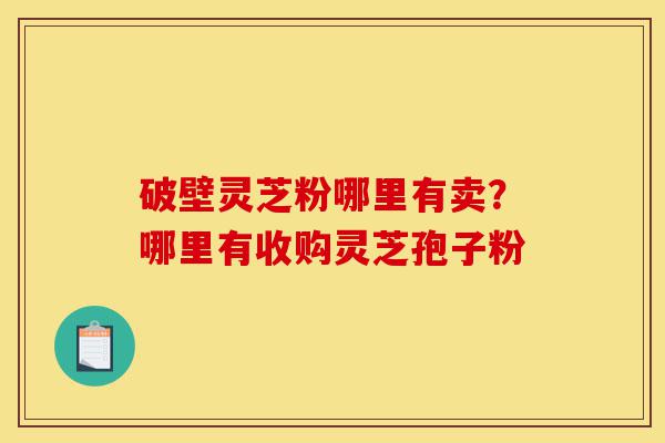破壁灵芝粉哪里有卖?哪里有收购灵芝孢子粉-第1张图片-灵芝之家 破壁灵芝粉哪里有卖?哪里有收购灵芝孢子粉-第1张图片-灵芝之家