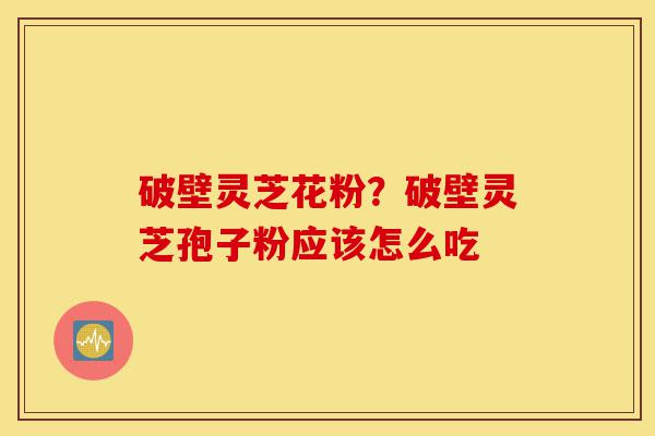 破壁灵芝花粉?破壁灵芝孢子粉应该怎么吃-第1张图片-灵芝之家 破壁灵芝花粉?破壁灵芝孢子粉应该怎么吃-第1张图片-灵芝之家