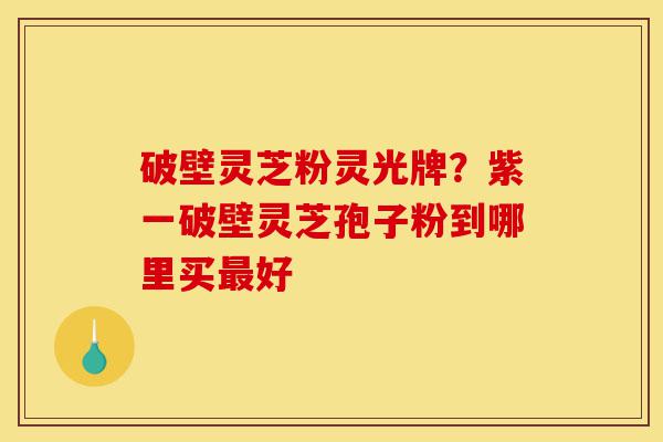 破壁灵芝粉灵光牌?紫一破壁灵芝孢子粉到哪里买最好-第1张图片-灵芝之家 破壁灵芝粉灵光牌?紫一破壁灵芝孢子粉到哪里买最好-第1张图片-灵芝之家