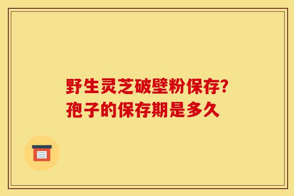野生灵芝破壁粉保存?孢子的保存期是多久-第1张图片-灵芝之家 野生灵芝破壁粉保存?孢子的保存期是多久-第1张图片-灵芝之家