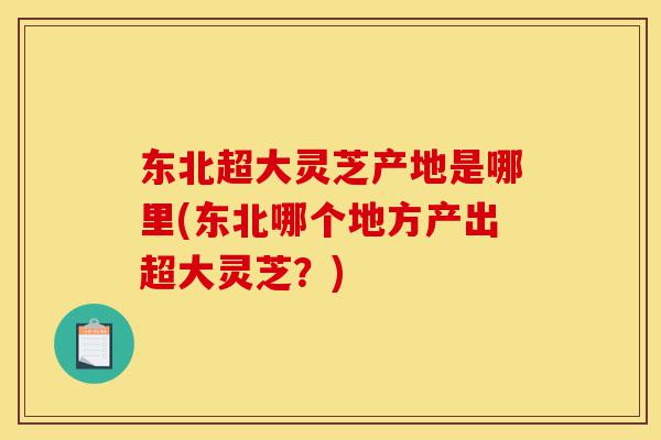 东北超大灵芝产地是哪里(东北哪个地方产出超大灵芝？)-第1张图片-灵芝之家