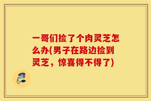 一哥们捡了个肉灵芝怎么办(男子在路边捡到灵芝,惊喜得不得了)-第1张图片-灵芝之家 一哥们捡了个肉灵芝怎么办(男子在路边捡到灵芝,惊喜得不得了)-第1张图片-灵芝之家