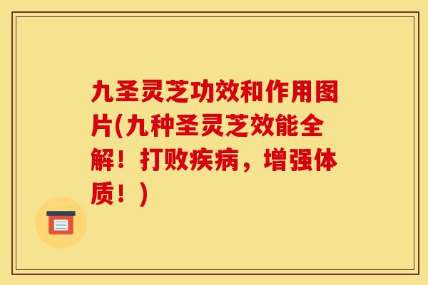 九圣灵芝功效和作用图片(九种圣灵芝效能全解!打败疾病,增强体质!)-第1张图片-灵芝之家 九圣灵芝功效和作用图片(九种圣灵芝效能全解!打败疾病,增强体质!)-第1张图片-灵芝之家
