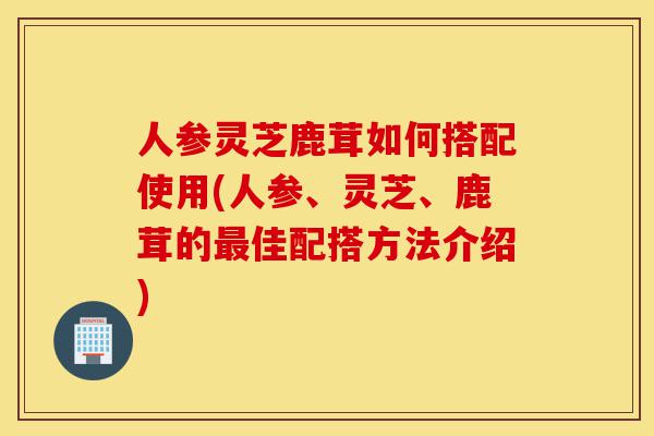 人参灵芝鹿茸如何搭配使用(人参、灵芝、鹿茸的最佳配搭方法介绍)-第1张图片-灵芝之家 人参灵芝鹿茸如何搭配使用(人参、灵芝、鹿茸的最佳配搭方法介绍)-第1张图片-灵芝之家