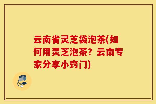 云南省灵芝袋泡茶(如何用灵芝泡茶?云南专家分享小窍门)-第1张图片-灵芝之家 云南省灵芝袋泡茶(如何用灵芝泡茶?云南专家分享小窍门)-第1张图片-灵芝之家