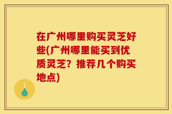 在广州哪里购买灵芝好些(广州哪里能买到优质灵芝?推荐几个购买地点)-第1张图片-灵芝之家 在广州哪里购买灵芝好些(广州哪里能买到优质灵芝?推荐几个购买地点)-第1张图片-灵芝之家
