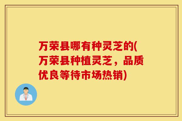 万荣县哪有种灵芝的(万荣县种植灵芝,品质优良等待市场热销)-第1张图片-灵芝之家 万荣县哪有种灵芝的(万荣县种植灵芝,品质优良等待市场热销)-第1张图片-灵芝之家
