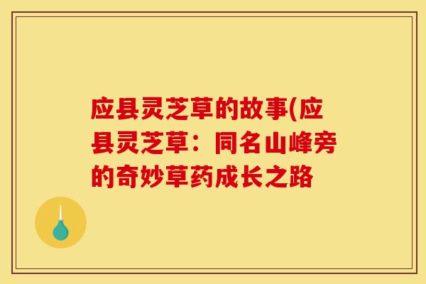 应县灵芝草的故事(应县灵芝草:同名山峰旁的奇妙草药成长之路-第1张图片-灵芝之家 应县灵芝草的故事(应县灵芝草:同名山峰旁的奇妙草药成长之路-第1张图片-灵芝之家
