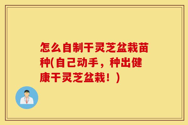 怎么自制干灵芝盆栽苗种(自己动手，种出健康干灵芝盆栽！)-第1张图片-灵芝之家