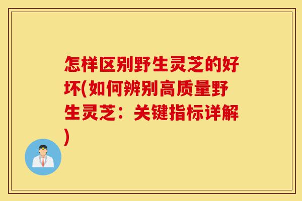 怎样区别野生灵芝的好坏(如何辨别高质量野生灵芝:关键指标详解)-第1张图片-灵芝之家 怎样区别野生灵芝的好坏(如何辨别高质量野生灵芝:关键指标详解)-第1张图片-灵芝之家