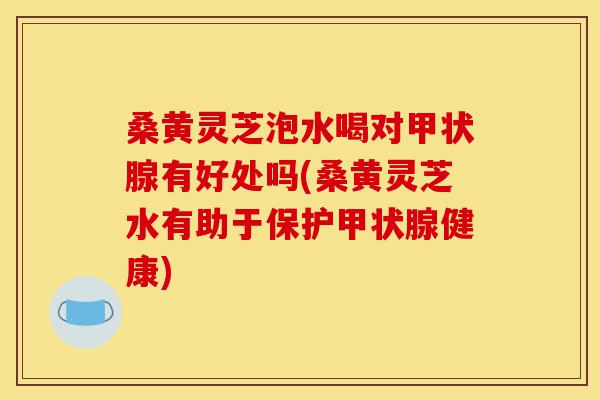 桑黄灵芝泡水喝对甲状腺有好处吗(桑黄灵芝水有助于保护甲状腺健康)-第1张图片-灵芝之家