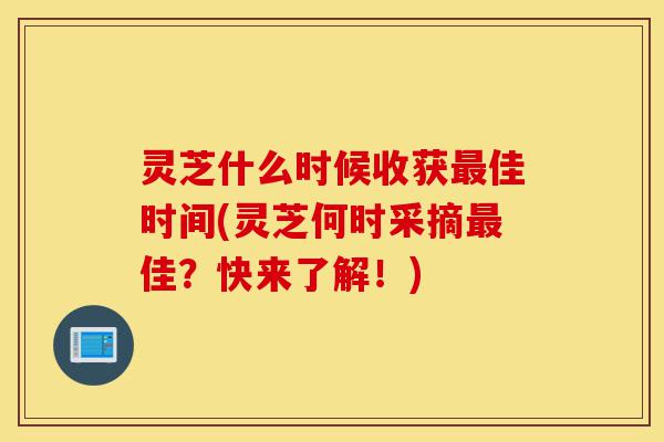 灵芝什么时候收获最佳时间(灵芝何时采摘最佳?快来了解!)-第1张图片-灵芝之家 灵芝什么时候收获最佳时间(灵芝何时采摘最佳?快来了解!)-第1张图片-灵芝之家