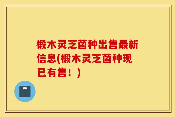 椴木灵芝菌种出售最新信息(椴木灵芝菌种现已有售!)-第1张图片-灵芝之家 椴木灵芝菌种出售最新信息(椴木灵芝菌种现已有售!)-第1张图片-灵芝之家