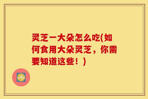 灵芝一大朵怎么吃(如何食用大朵灵芝,你需要知道这些!)-第1张图片-灵芝之家 灵芝一大朵怎么吃(如何食用大朵灵芝,你需要知道这些!)-第1张图片-灵芝之家